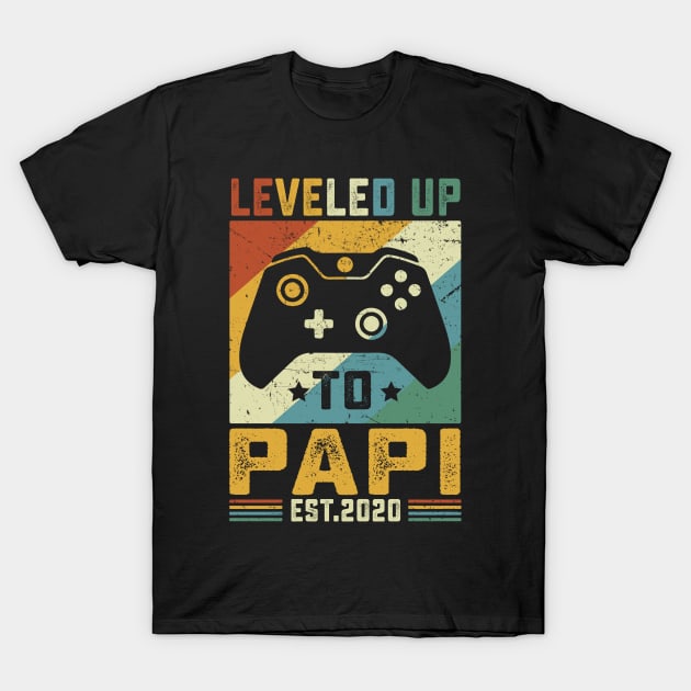 Vintage Leveled Up To Papi Est.2020 T-Shirt by wendieblackshear06515